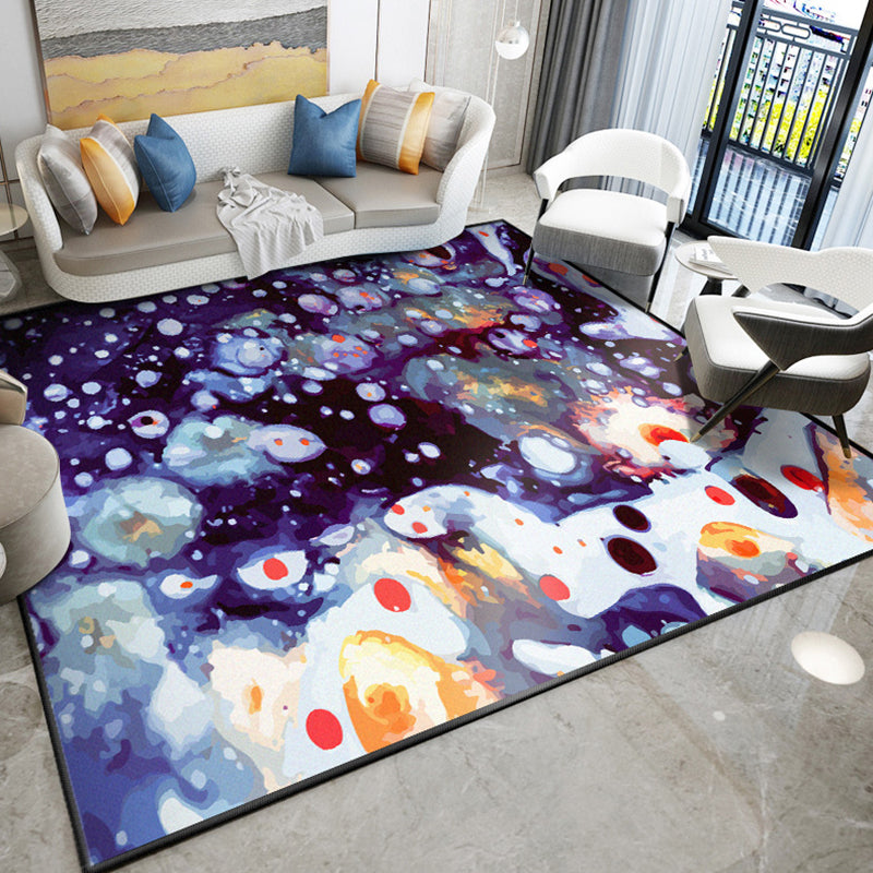 Dazzling Modern Rug Multicolor Abstract Print Rug Non-Slip Machine Washable Stain Resistant Rug for Drawing Room