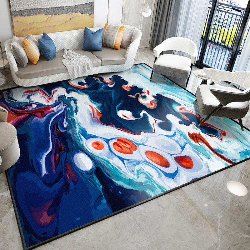 Dazzling Modern Rug Multicolor Abstract Print Rug Non-Slip Machine Washable Stain Resistant Rug for Drawing Room