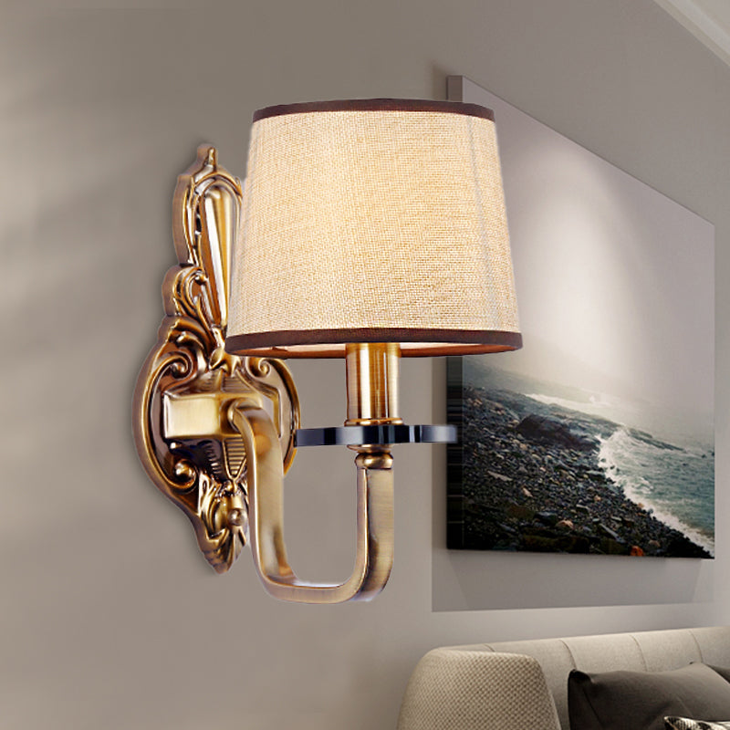 Fabric Barreau mural d'or de l'ombre du tissu 1/2