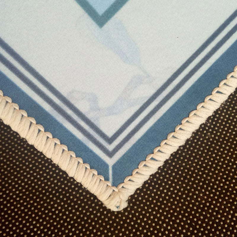 Simple Nordic Style Rug Multi Colored Geometric Print Carpet Washable Non-Slip Stain Resistant Rug for Home