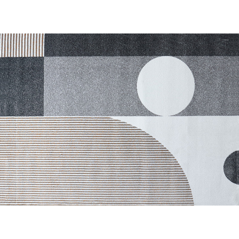 Multi-Color Geometrical Print Rug Polypropylene Modernism Carpet Machine Washable Non-Slip Backing Stain Resistant Rug for Great Room