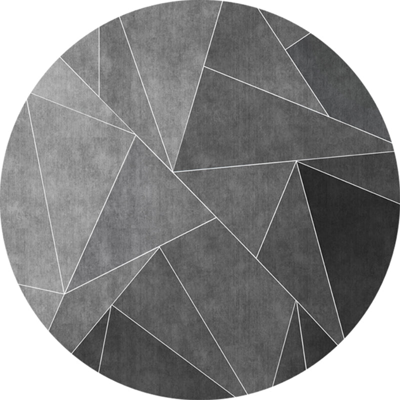 Minimalist 3D Effect Geometric Rug Multi Color Polyester Rug Machine Washable Stain Resistant Anti-Slip Rug for Drawing Room