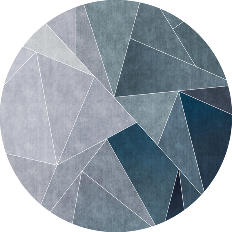 Minimalist 3D Effect Geometric Rug Multi Color Polyester Rug Machine Washable Stain Resistant Anti-Slip Rug for Drawing Room