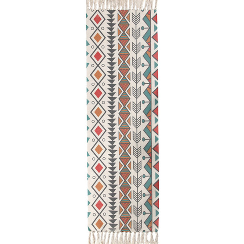 Eclectische geometrische print Tapijt tapijt multi -gekleurde jute binnen tapijt gemakkelijke verzorgingspetvriendelijke gebied tapijt met rand voor slaapkamer