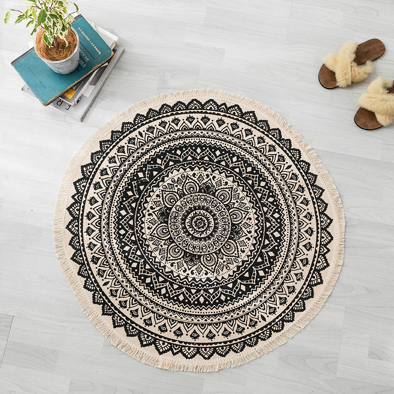 Multi -gekleurde slaapkamer Tapijt Relaxing geometrische geprint gebied tapijt jute gemakkelijke verzorgingspetvriendelijk binnenvlein