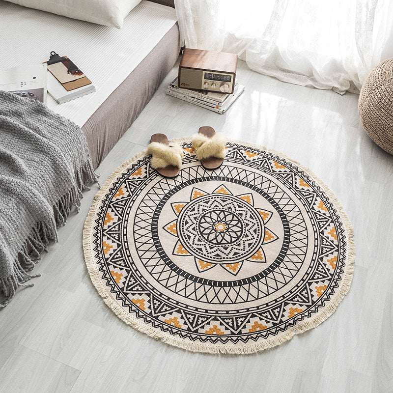 Multi -gekleurde slaapkamer Tapijt Relaxing geometrische geprint gebied tapijt jute gemakkelijke verzorgingspetvriendelijk binnenvlein