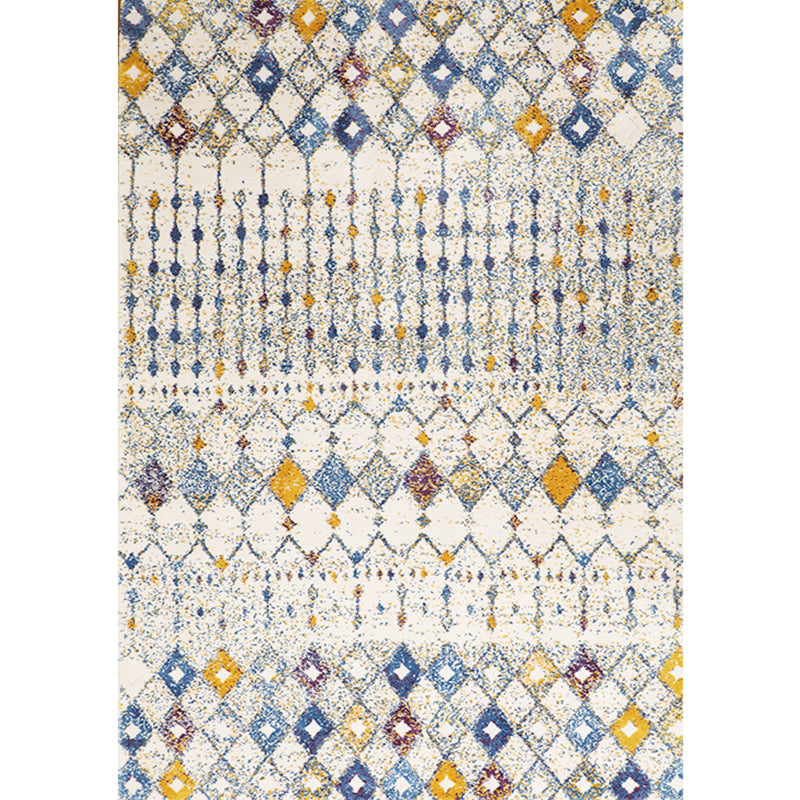 Kalmerende geometrische print tapijt multi-kleuren super vezel binnen tapijt niet-slip achteruitgang huisdier vriendelijk gemakkelijke verzorgingstapijt voor kamer