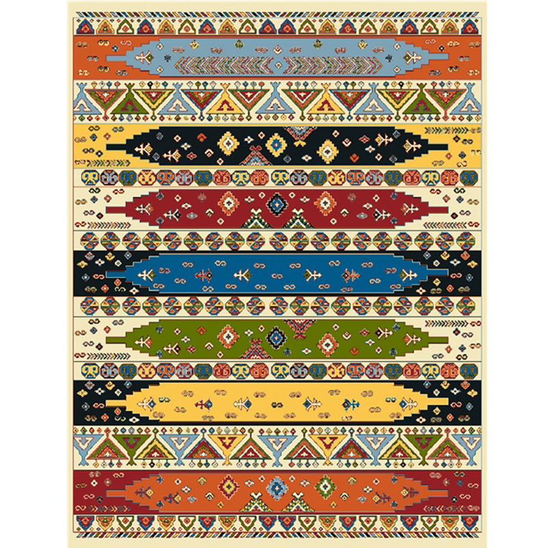 Boho woonkamer tapijt multi-gekleurde geruite gedrukte indoor tapijt synthetisch niet-slip achteruitgang huisdiervriendelijk tapijt