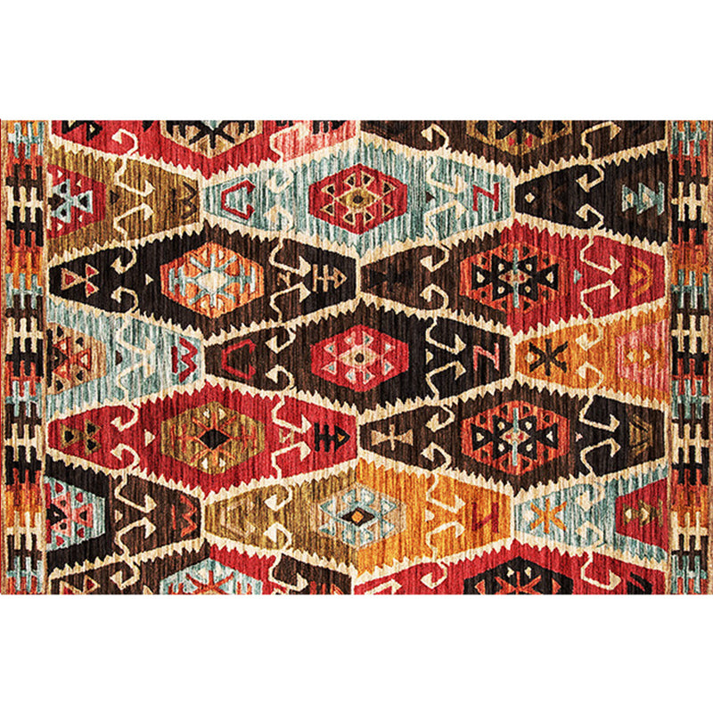Boho-Chic-Streifen gedruckter Teppich mehrfarbiger Polysterbereich Teppich Anti-Rutsch-Backing-Tierfreundlichkeit Teppich für Wohnzimmer
