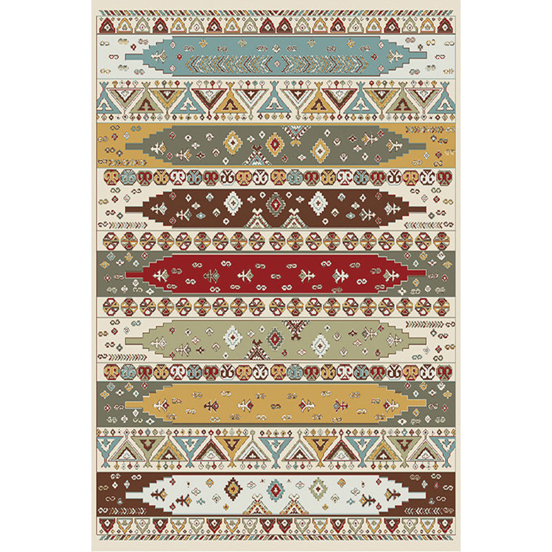 Boho Parlor Tapijt Multi-kleuren geometrisch geprint gebied Tapijt Synthetisch Synthetisch Non-slip Pet Vriendelijk Gemakkelijke verzorging Binnen Tapijt