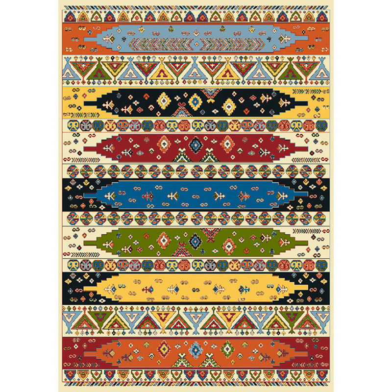 Boho Parlor Tapijt Multi-kleuren geometrisch geprint gebied Tapijt Synthetisch Synthetisch Non-slip Pet Vriendelijk Gemakkelijke verzorging Binnen Tapijt