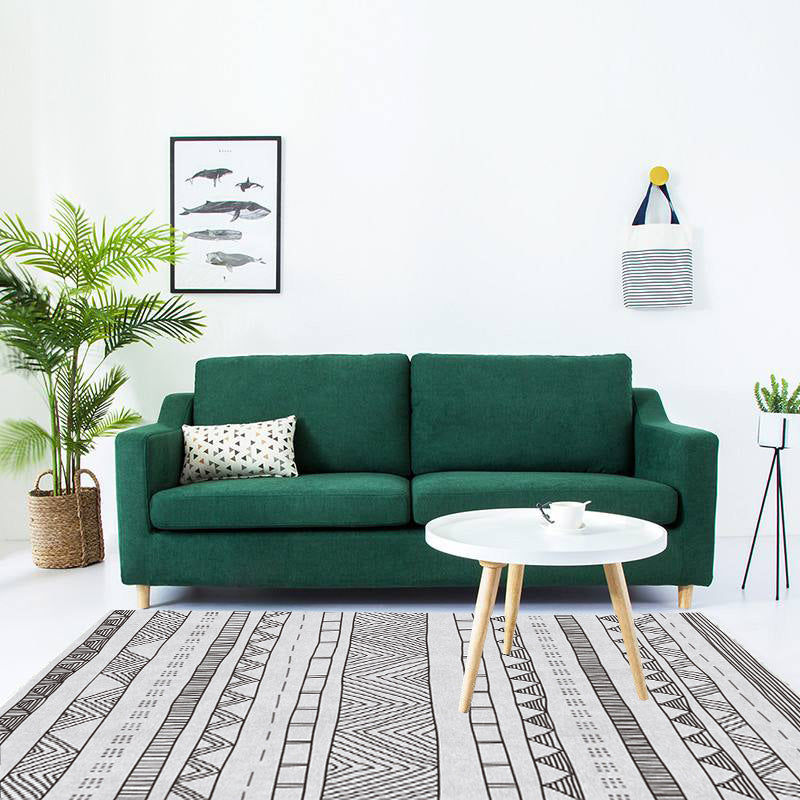 Boho Parlor Tapijt Multi-kleuren geometrisch geprint gebied Tapijt Synthetisch Synthetisch Non-slip Pet Vriendelijk Gemakkelijke verzorging Binnen Tapijt