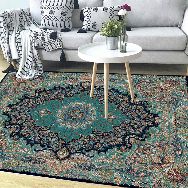 Boho Parlor Tapijt Multi-kleuren geometrisch geprint gebied Tapijt Synthetisch Synthetisch Non-slip Pet Vriendelijk Gemakkelijke verzorging Binnen Tapijt