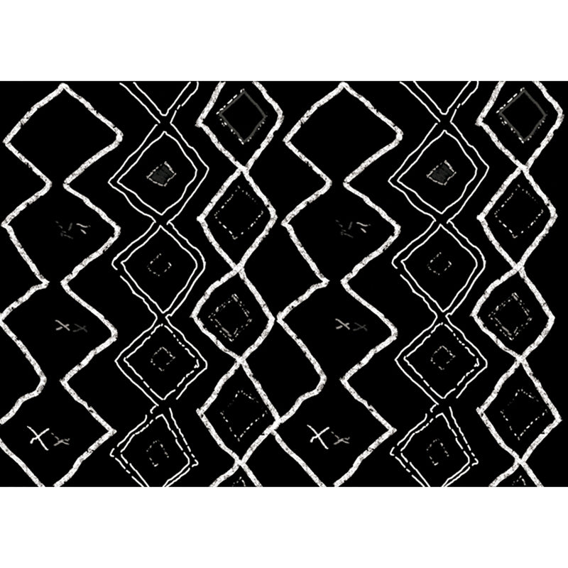 Eclectische woonkamer vloerkleed Multi-kleuren geometrisch geprint gebied tapijt polypropyleen niet-slip achterste rugmachine wasbaar binnen tapijt