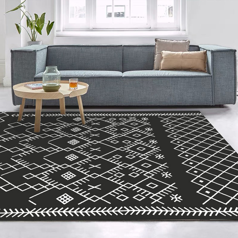 Eclectische woonkamer vloerkleed Multi-kleuren geometrisch geprint gebied tapijt polypropyleen niet-slip achterste rugmachine wasbaar binnen tapijt