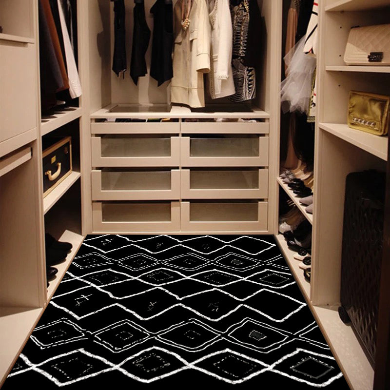 Eclectische woonkamer vloerkleed Multi-kleuren geometrisch geprint gebied tapijt polypropyleen niet-slip achterste rugmachine wasbaar binnen tapijt