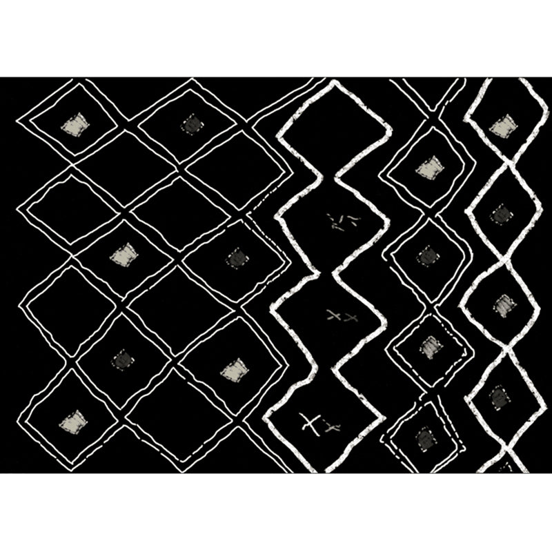 Eclectische woonkamer vloerkleed Multi-kleuren geometrisch geprint gebied tapijt polypropyleen niet-slip achterste rugmachine wasbaar binnen tapijt