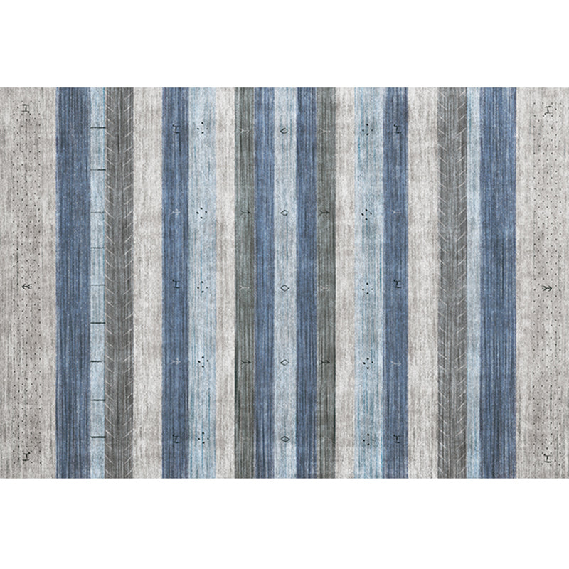 Bohomian Living Room Rug Multi Colored Geometric Print Area Carpet Polyster Non-Slip Backing Pet Friendly Indoor Rug