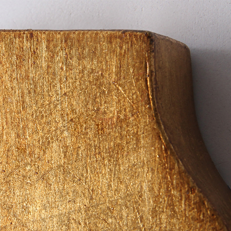 1 Light Wall Lamp Lighting Country Cone Fabric Sconce Light Fixture in Brass with Metal Backplate