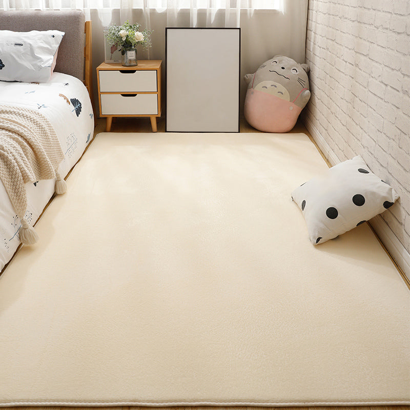 Lässige Schlafzimmer Teppich Multi-Farben Feste Farbfläche Teppich Baumwollmisch