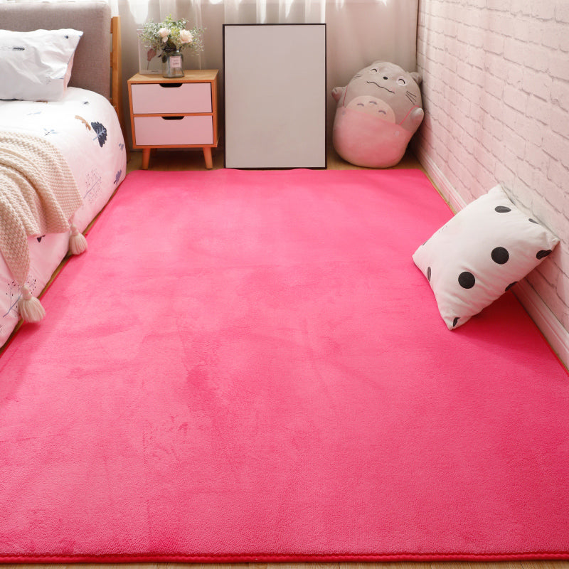 Lässige Schlafzimmer Teppich Multi-Farben Feste Farbfläche Teppich Baumwollmisch