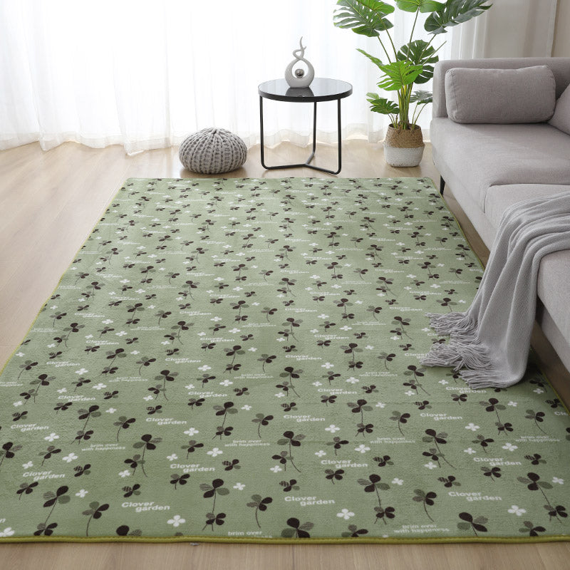 Lässige Schlafzimmer Teppich Multi-Farben Feste Farbfläche Teppich Baumwollmisch