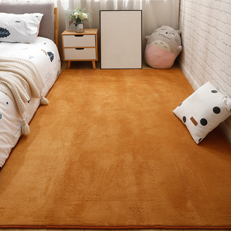 Lässige Schlafzimmer Teppich Multi-Farben Feste Farbfläche Teppich Baumwollmisch