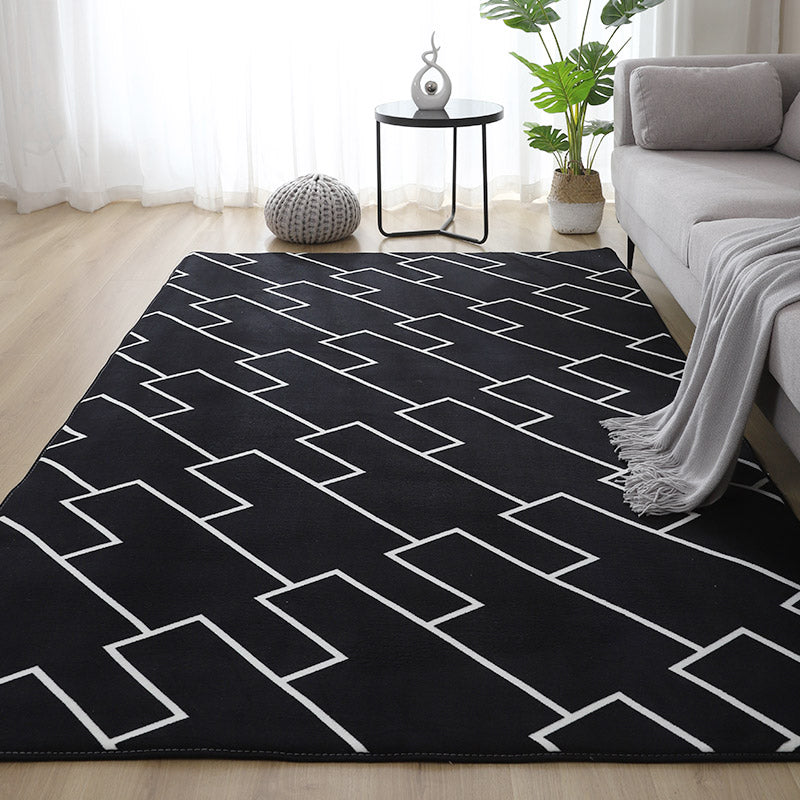 Lässige Schlafzimmer Teppich Multi-Farben Feste Farbfläche Teppich Baumwollmisch