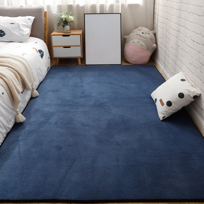 Lässige Schlafzimmer Teppich Multi-Farben Feste Farbfläche Teppich Baumwollmisch