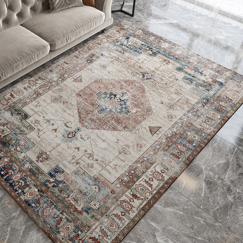 Shabby chic decoratietapijt Meerkleurig geometrisch bedrukt tapijt Antislip achterkant Huisdiervriendelijk wasbaar binnentapijt