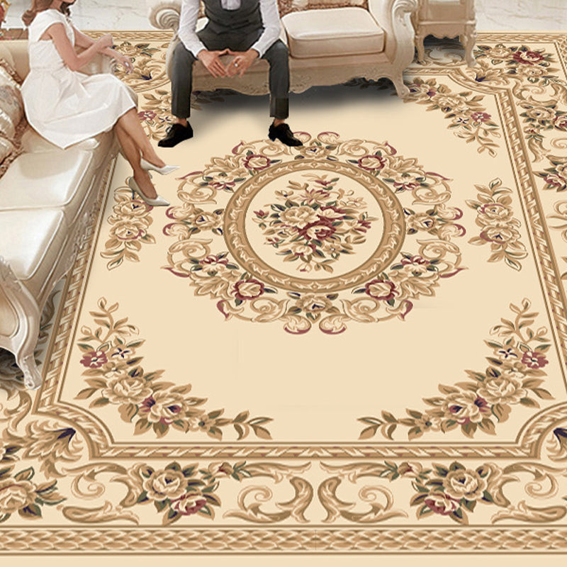 Tapis à imprimé floral vintage Tapis en polypropylène en polypropylène Facile Easy Care Anim Friendly Area Area Papet pour le salon