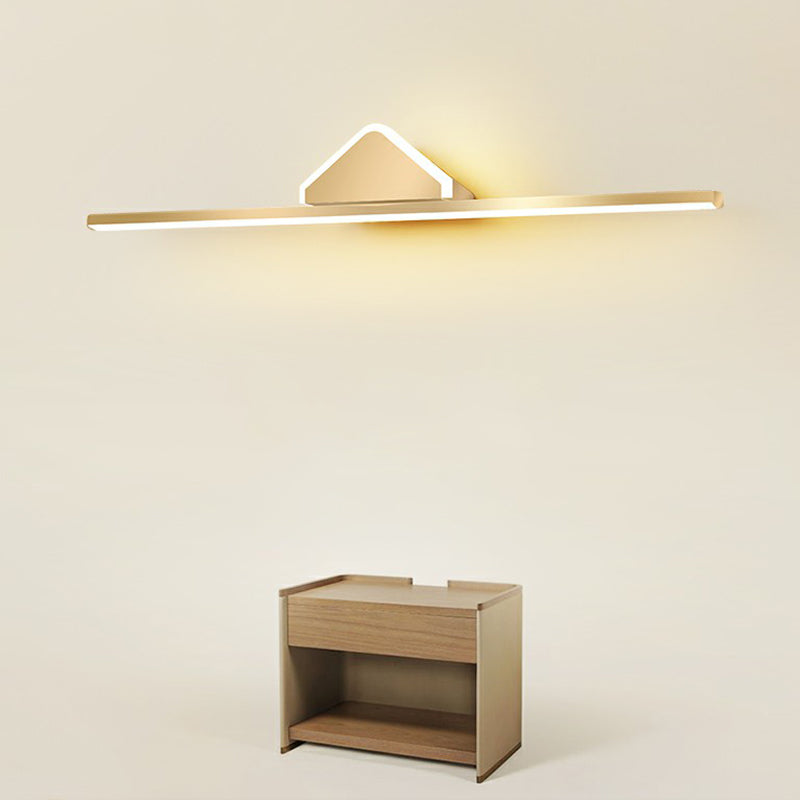 Acryl lineare LED -Eitelkeitsleuchte minimalismus Gold Finish Wandbeleuchtung für Badezimmer