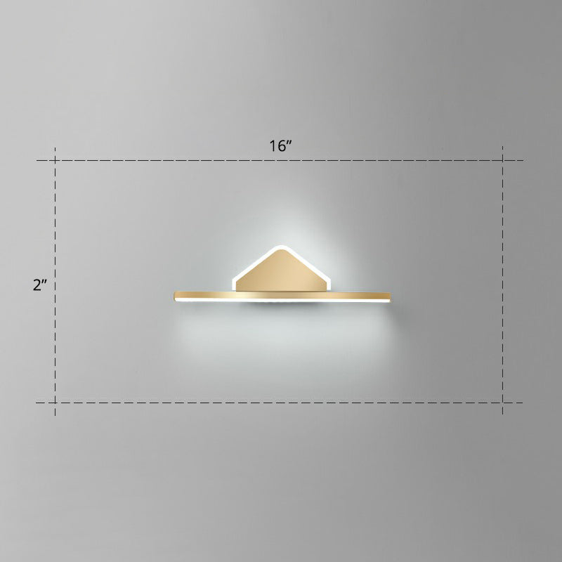 Acryl lineare LED -Eitelkeitsleuchte minimalismus Gold Finish Wandbeleuchtung für Badezimmer