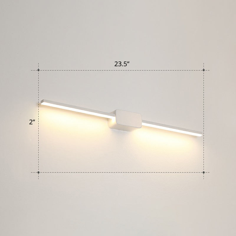 Lampada da parete per vanità da bagno a forma di palo Acrilico LED minimalista a parete montata