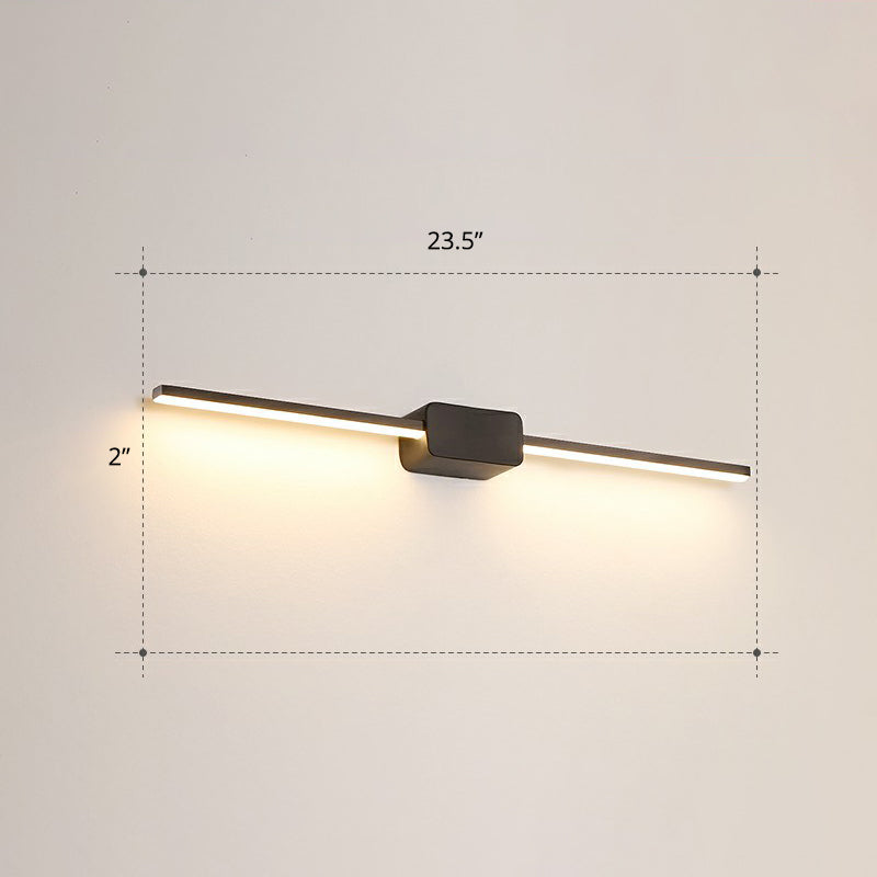 Lampada da parete per vanità da bagno a forma di palo Acrilico LED minimalista a parete montata