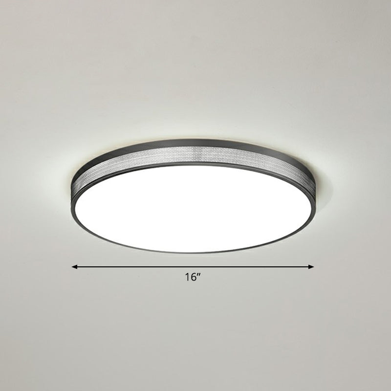 Geometric Shaped Metal Ceiling Flush Light Minimalist LED Flush Mounted Lamp with Mesh Side