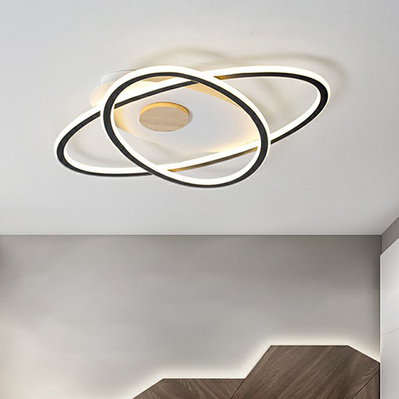 Oval Flush Mount Ceiling Lighting Fixture Simplicity Acrylic LED Flush Mount for Bedroom