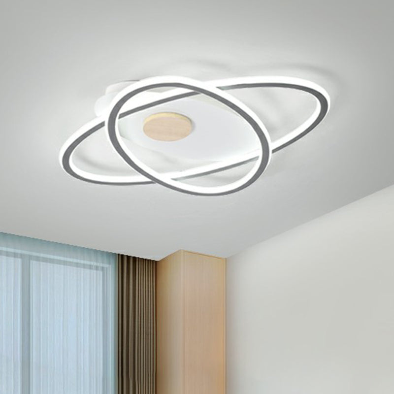 Oval Flush Mount Ceiling Lighting Fixture Simplicity Acrylic LED Flush Mount for Bedroom