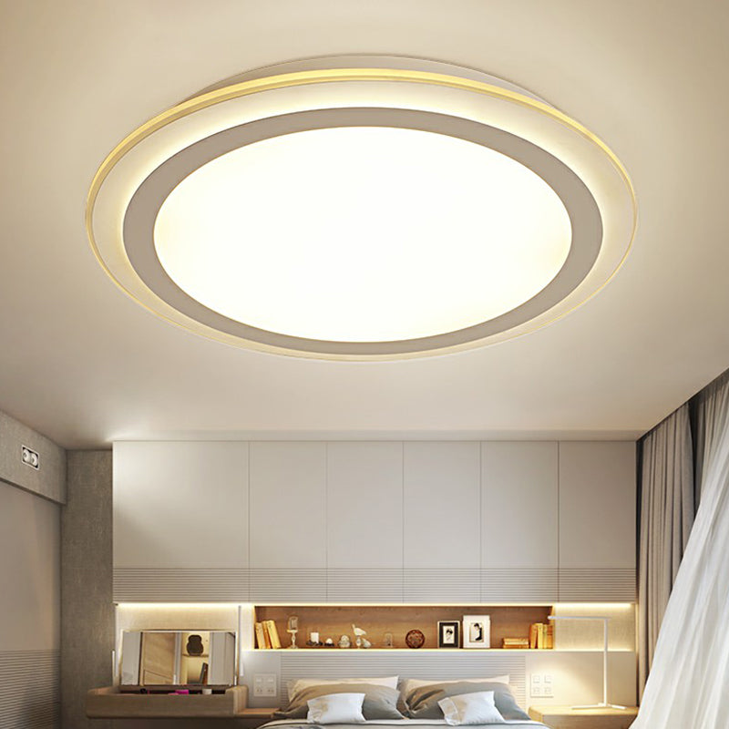 White Disc Flush Mount Light Nordic Acrylic Surface Mounted Led Ceiling Light for Office
