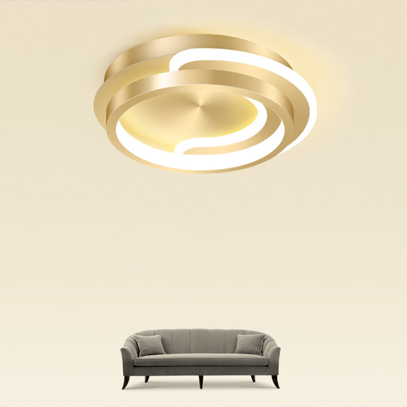 Luminaria de techo geométrico minimalista Iluminación de luz de montaje de LED de pasillo acrílico