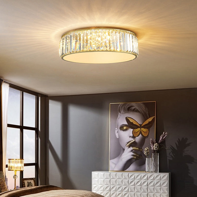 Drum Bedroom LED embelled Crystal stick Modern embelled Top Light