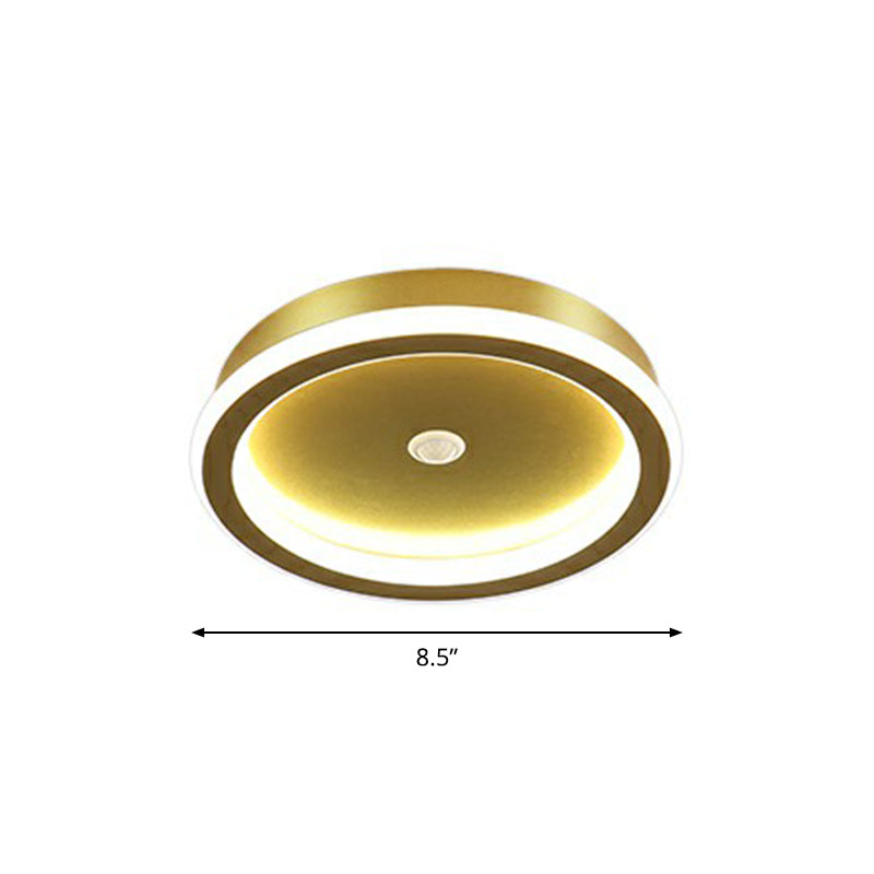 Geometric Shaped LED Ceiling Light Minimalism Metal Corridor Flush Mount Lighting Fixture
