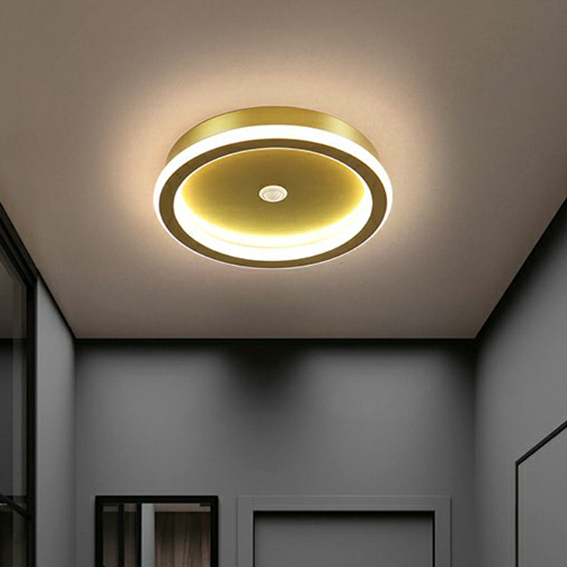 Geometric Shaped LED Ceiling Light Minimalism Metal Corridor Flush Mount Lighting Fixture