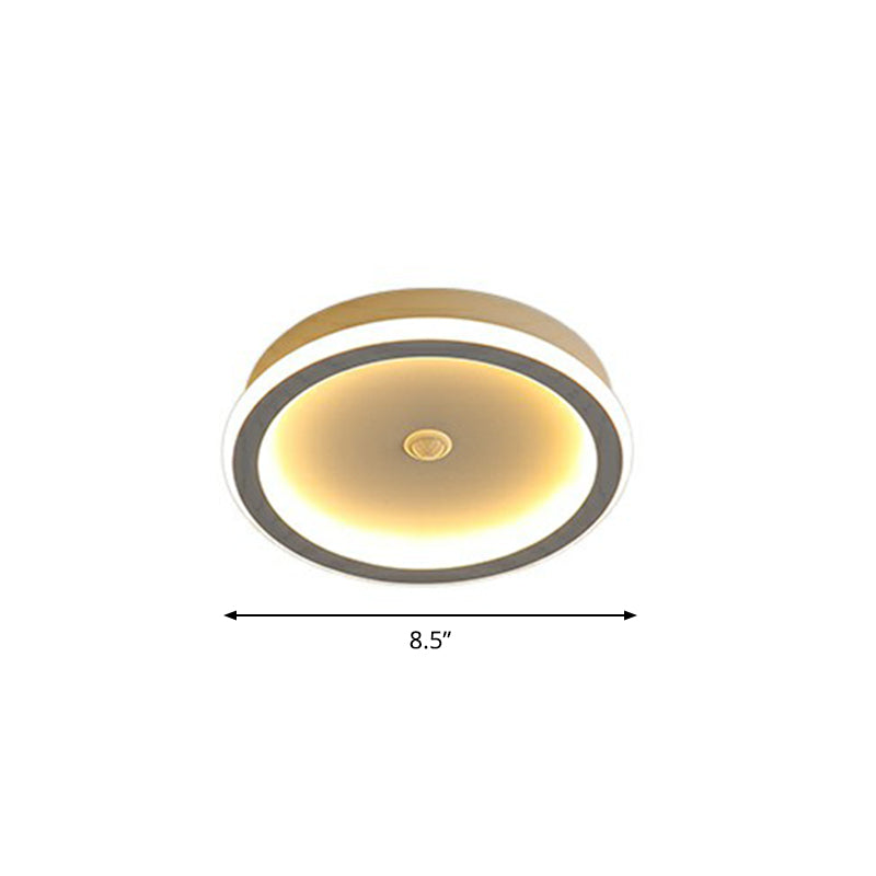 Geometric Shaped LED Ceiling Light Minimalism Metal Corridor Flush Mount Lighting Fixture