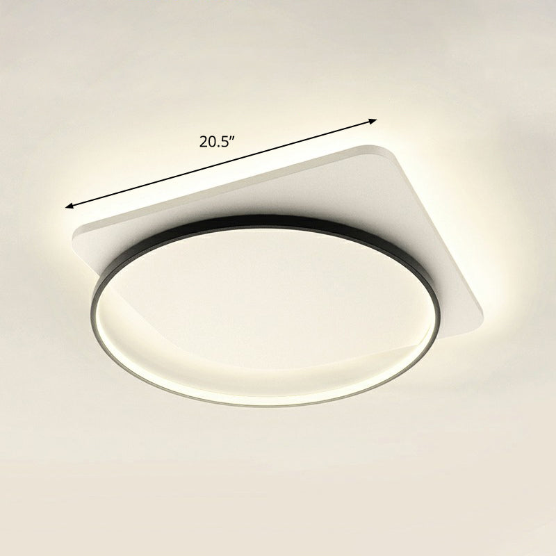 Acrylic Loop Shaped Ceiling Mount Lamp Simplicity LED Flush-Mount Light Fixture for Aisle
