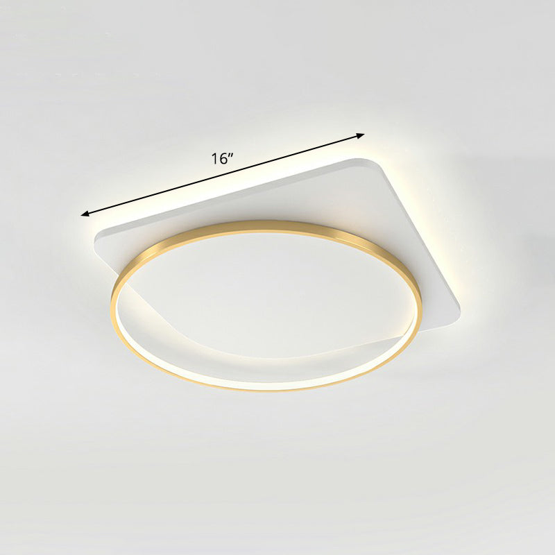 Acrylic Loop Shaped Ceiling Mount Lamp Simplicity LED Flush-Mount Light Fixture for Aisle