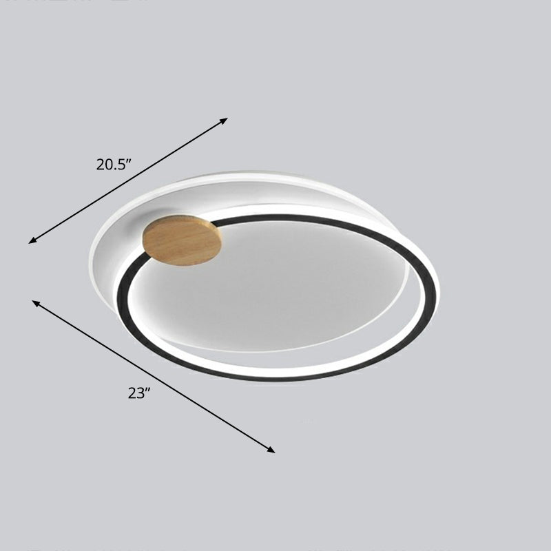 Große O Unterputz-Mount-Beleuchtung Nordic Style Acryl Schlafzimmer LED Deckenhalterung Leuchte