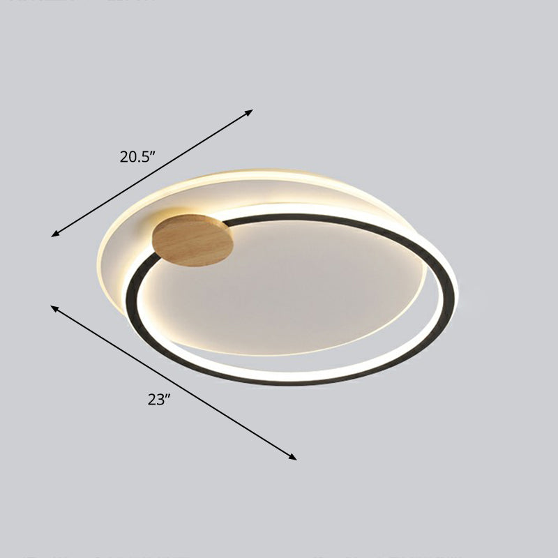 Große O Unterputz-Mount-Beleuchtung Nordic Style Acryl Schlafzimmer LED Deckenhalterung Leuchte