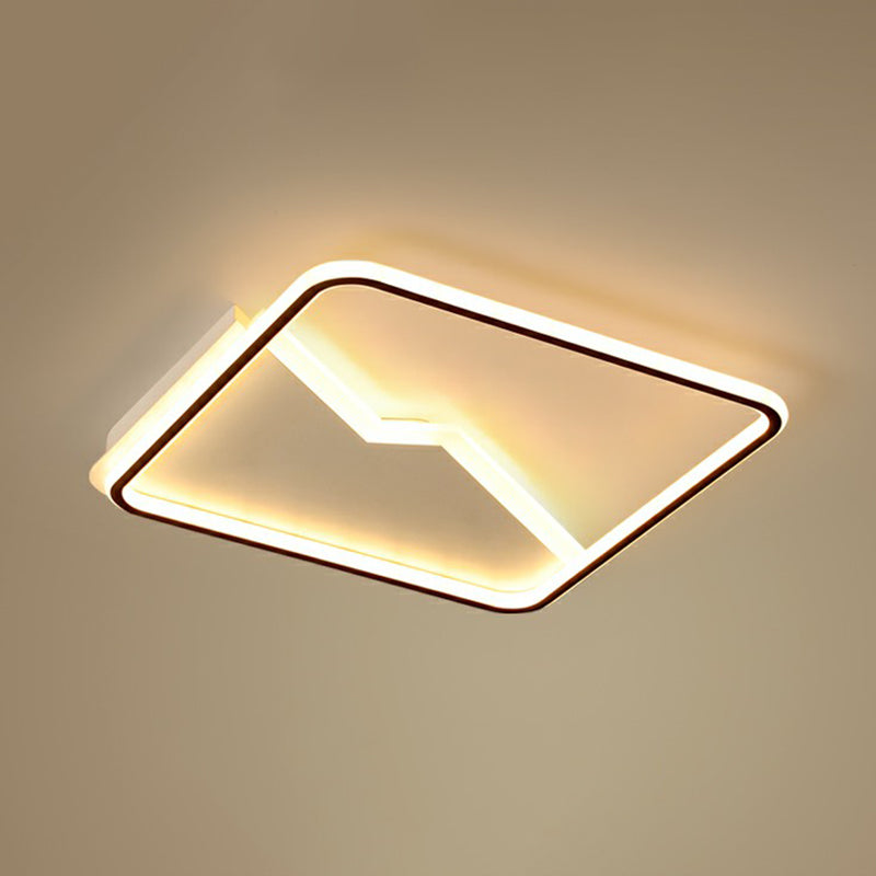 Moderne quadratische LED-Deckenleuchte aus Aluminium für Schlafzimmer-Unterputzleuchte