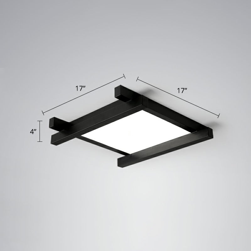 Giapponese Checkerboard Design Soffitto Illuminazione Acrilico Lounge LED Flush Montaggio